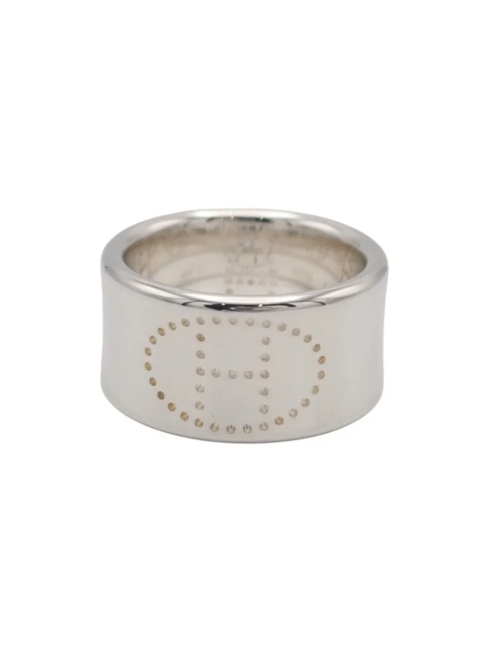 Hermes Eclipse Ribbon GM 52 Ring 925 Sterling Silver